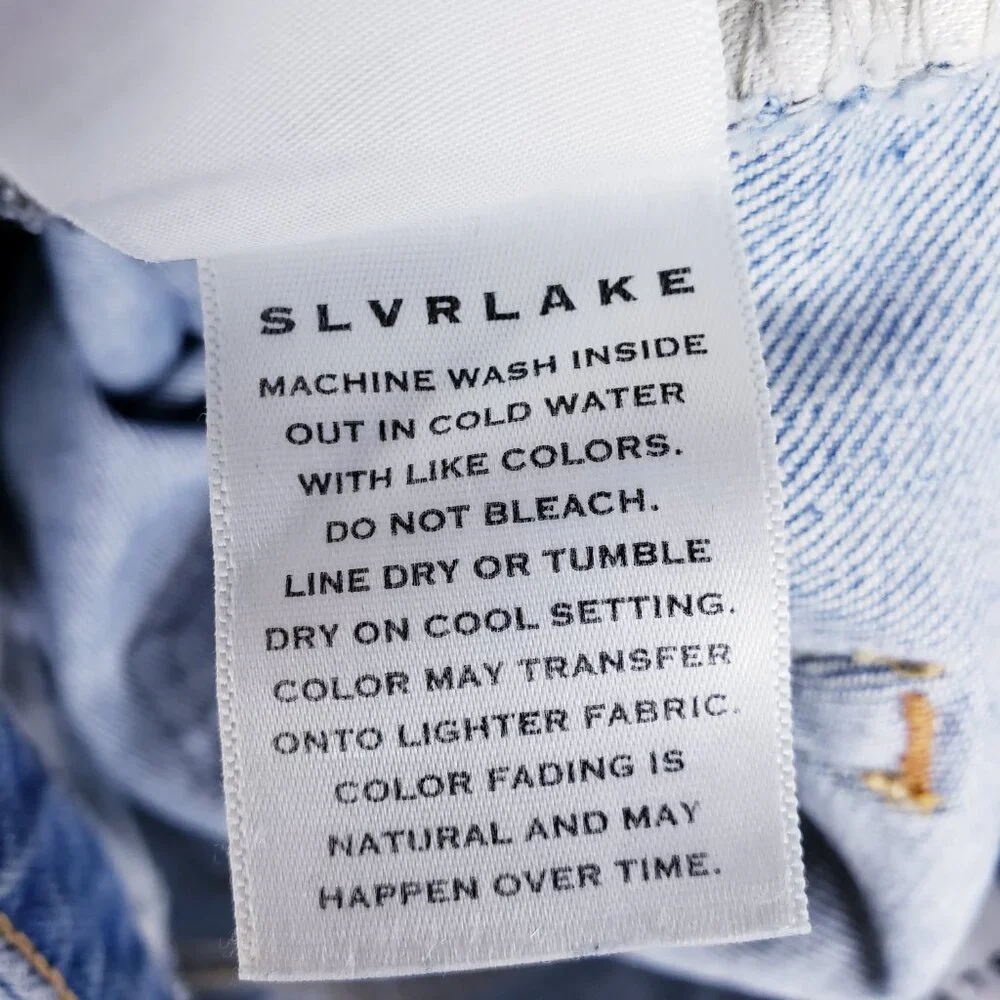SLVRLAKE Scarlett Jeans Kick Flare Mid-Rise Raw Hem Size 25